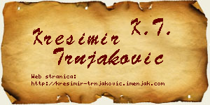 Krešimir Trnjaković vizit kartica